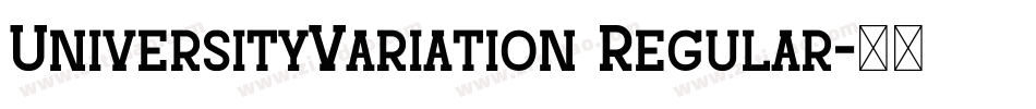 UniversityVariation Regular字体转换